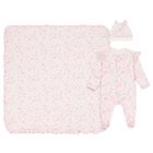 Baby Girls White & Pink Floral Babygrow Gift Set, 1, hi-res