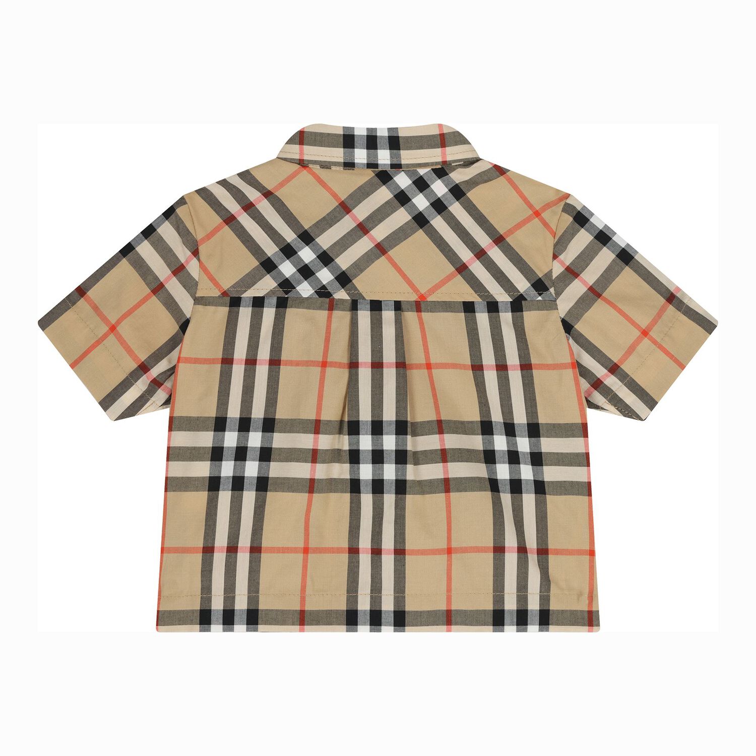 Baby Boys Beige Check Shorts Set, 1, hi-res