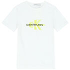 Boys White Logo T-Shirt, 1, hi-res