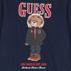 Boys Navy Blue Teddy Bear Sweatshirt, 2, hi-res