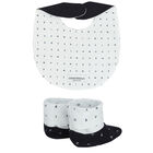 طقم مريلة أولاد بالشعار باللون الكحلى, 1, hi-res