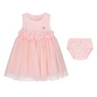 Baby Girls Pink Tulle Dress Set, 1, hi-res