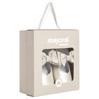 حذاء قبل المشي للبنات بفيونكه باللون العاجى , 3, hi-res