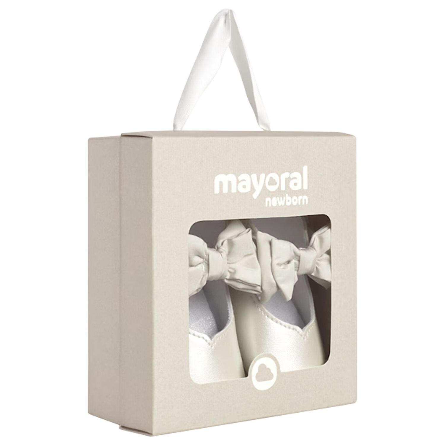 حذاء قبل المشي للبنات بفيونكه باللون العاجى , 3, hi-res