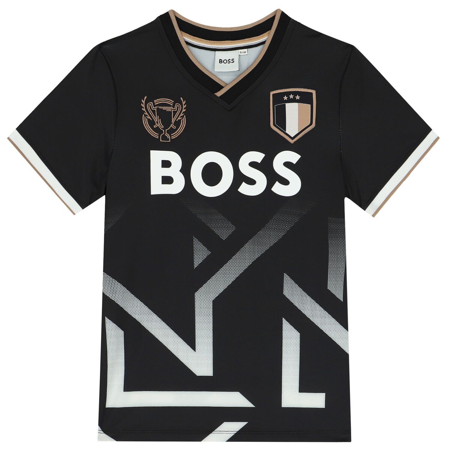 Boys Black Logo T-Shirt, 1, hi-res