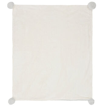 Grey & Ivory Faux Fur Baby Blanket