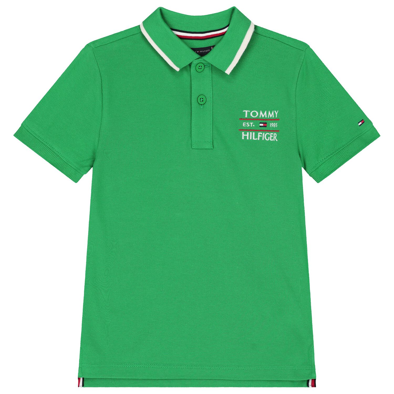 Boys Green Logo Embroidery Polo Shirt, 1, hi-res image number null