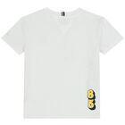 Boys White Logo T-Shirt, 2, hi-res