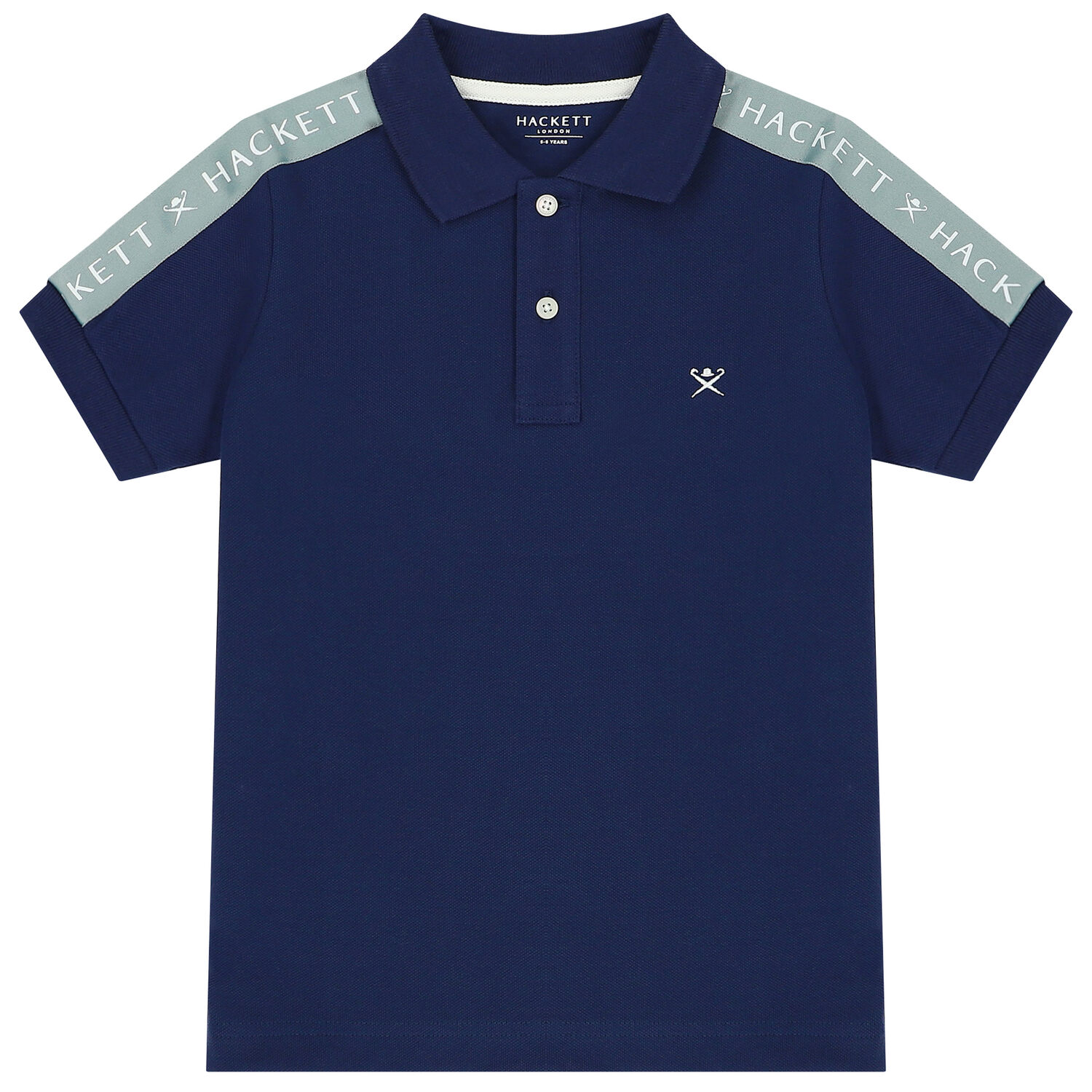 Boys Navy Blue Logo Polo Shirt, 2, hi-res