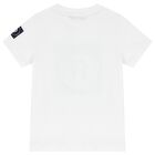 Boys White & Gold Logo T-Shirt, 1, hi-res