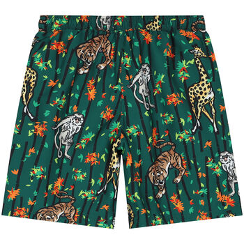 Boys Green Bamboo Swim Shorts