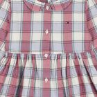 Baby Girls Blue & Pink Check Dress, 1, hi-res