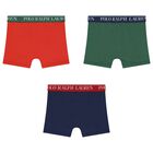 Boys Green, Orange & Green Logo Boxer Shorts ( 3-Pack ), 1, hi-res