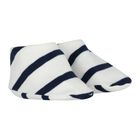 Baby Girls White & Navy Blue Striped Dress Set , 1, hi-res