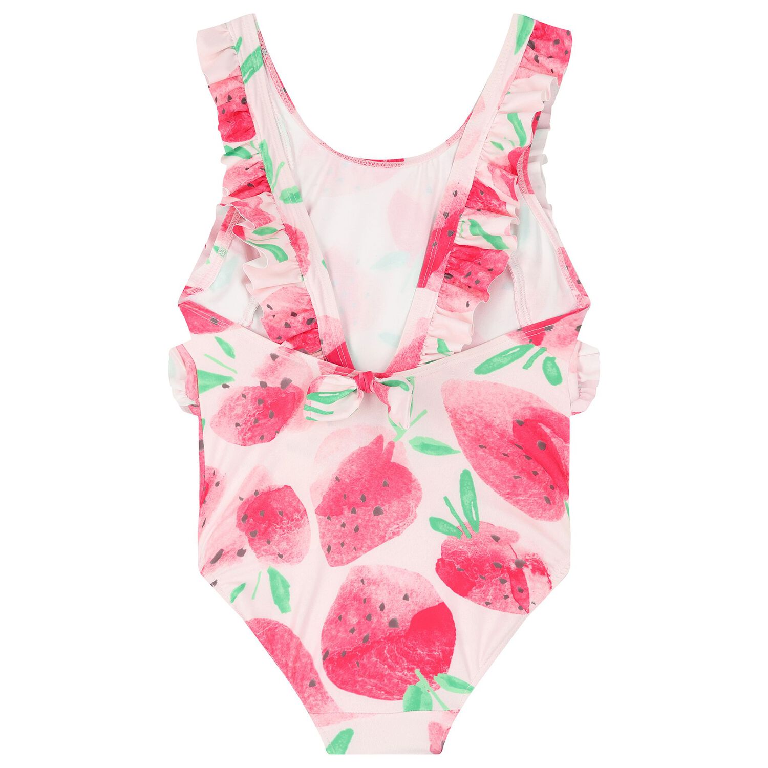 Girls Pink Strawberry Swimsuit, 1, hi-res image number null