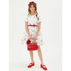 Girls Ivory Floral Dress, 1, hi-res