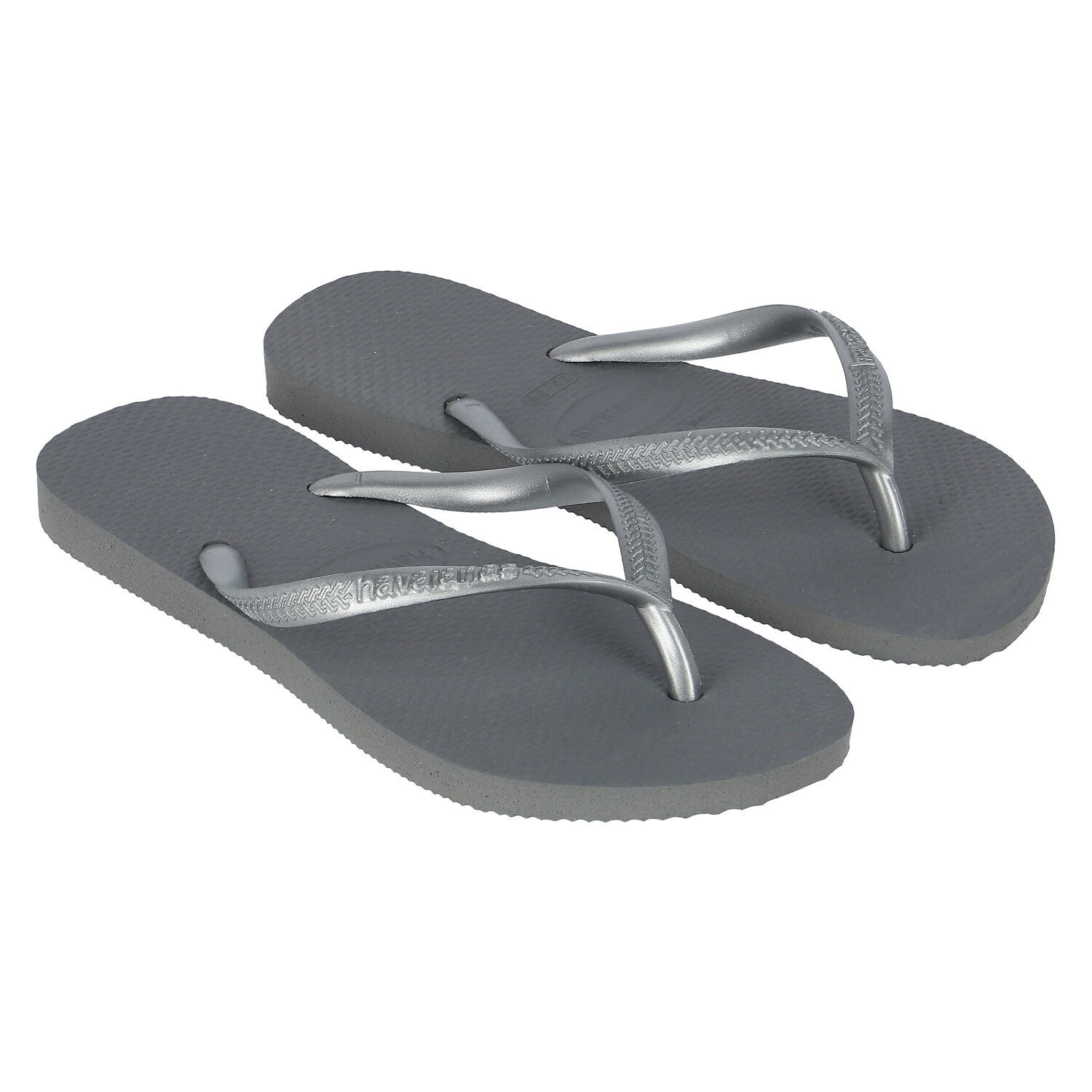 Girls Grey Logo Flip Flops, 1, hi-res image number null