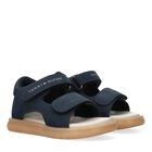 Younger Boys Navy Blue Leather Sandals, 1, hi-res