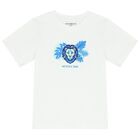 Boys Blue & White Logo Short Set, 1, hi-res