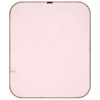 Baby Girls White & Pink Logo Blanket