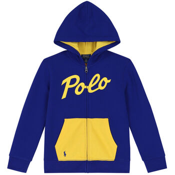Boys Blue Logo Zip Up Top