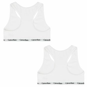 Girls White Bra Tops (2-Pack)