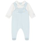 Baby Boys Blue & White Babygrow, 1, hi-res