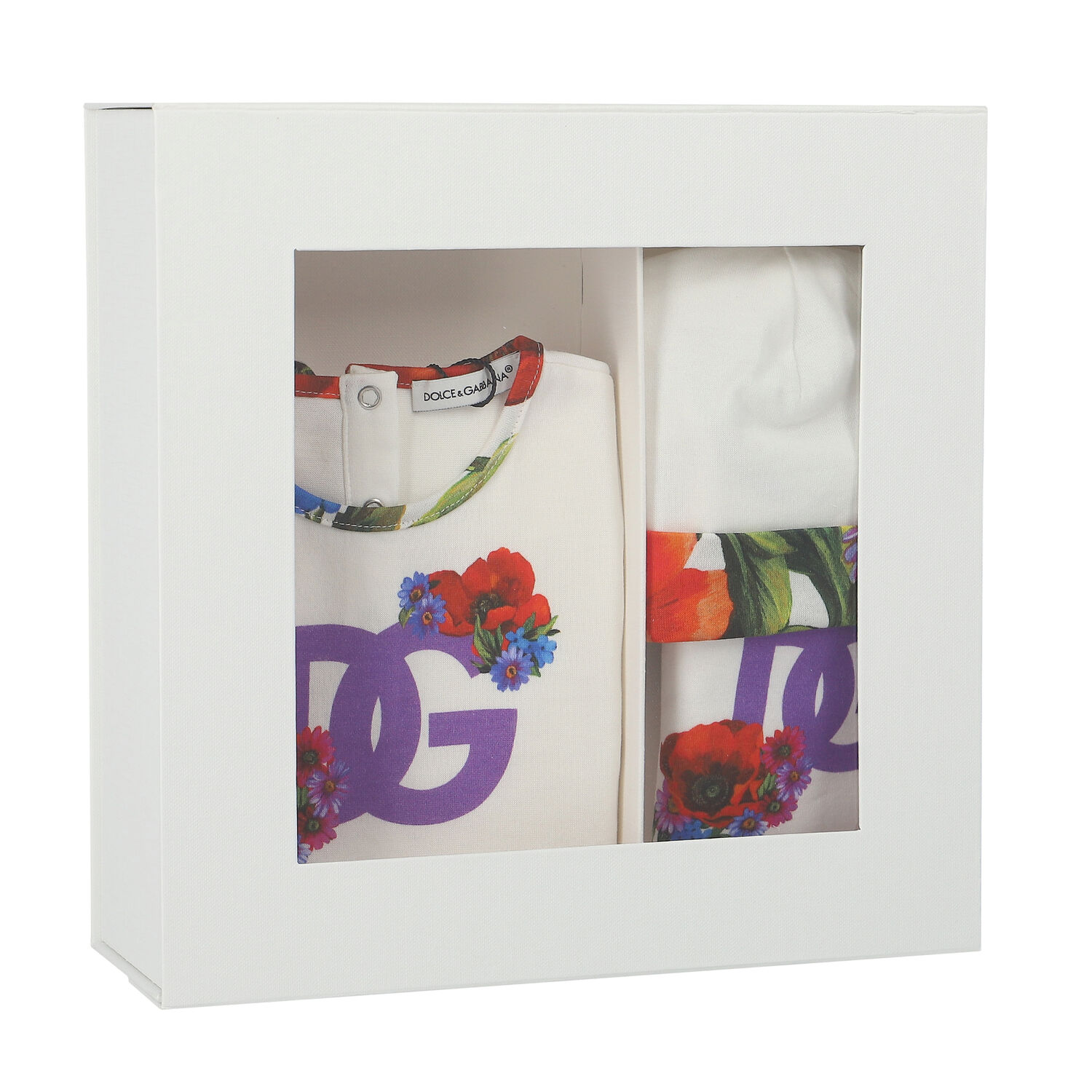 Baby Girls Ivory Babygrow, Hat & Bib Set, 1, hi-res