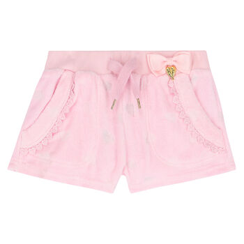 Girls Pink Bow Shorts