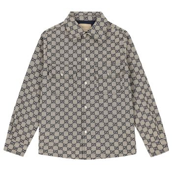 Boys Beige GG Supreme Jacket