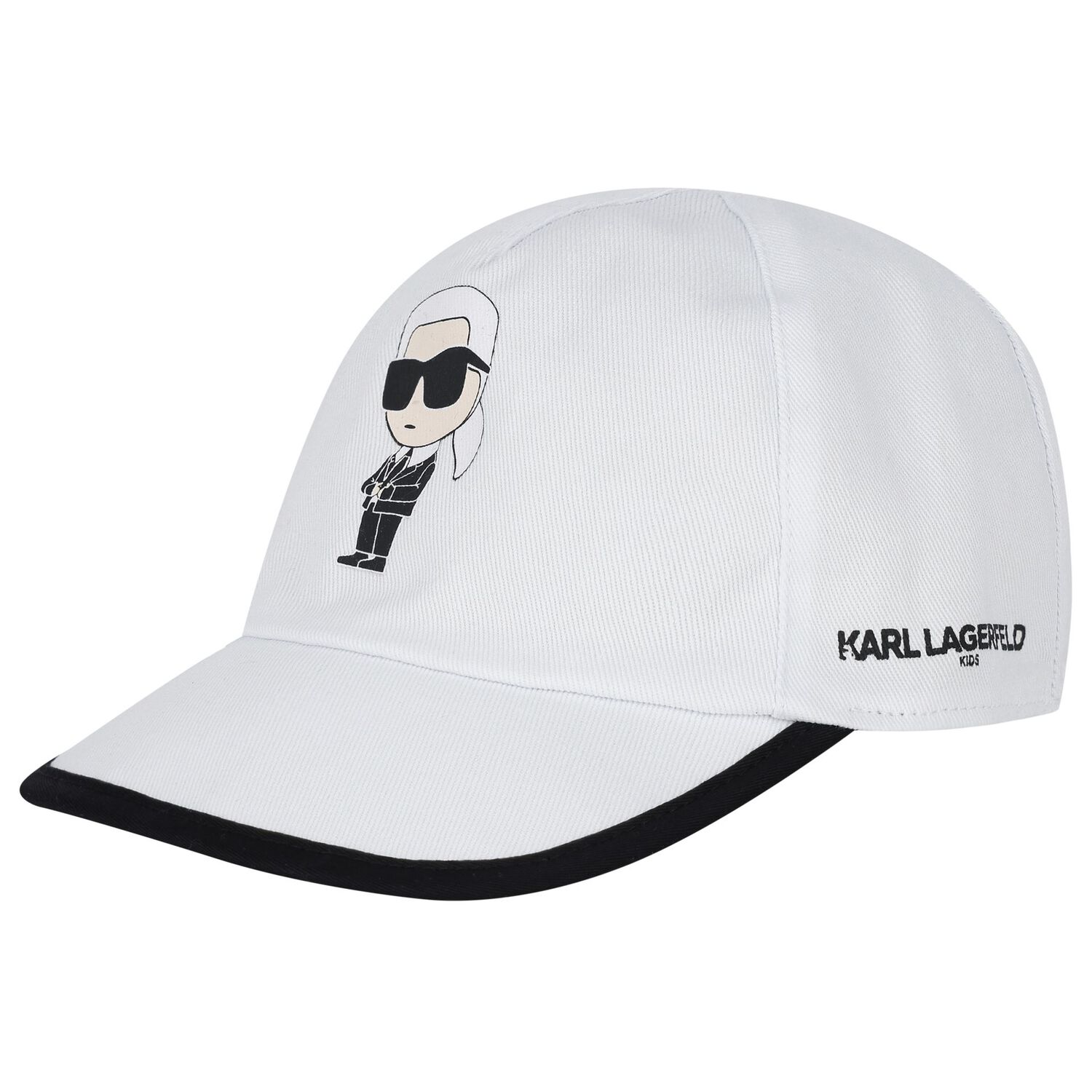 Baby Boys White & Black Logo Reversible Cap, 1, hi-res image number null