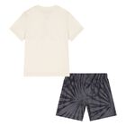 Younger Boys Ivory & Grey Jordan Shorts Set, 1, hi-res