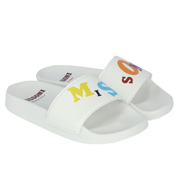 Girls White Logo Sliders