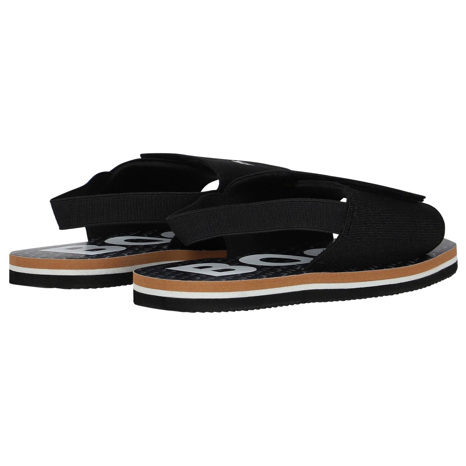 Boys Black Velcro Sandals, 1, hi-res image number null