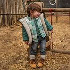 Younger Boys Grey Denim Joggers, 2, hi-res