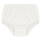 طقم فستان سويت شيرت بنات بولو بطبعة دب باللون العاجي , 1, hi-res