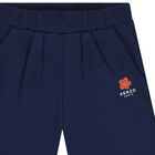 Girls Navy Blue Boke Flower Shorts, 1, hi-res