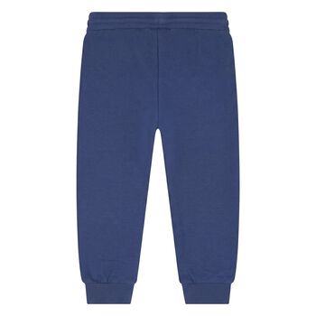 Younger Boys Blue Logo Joggers