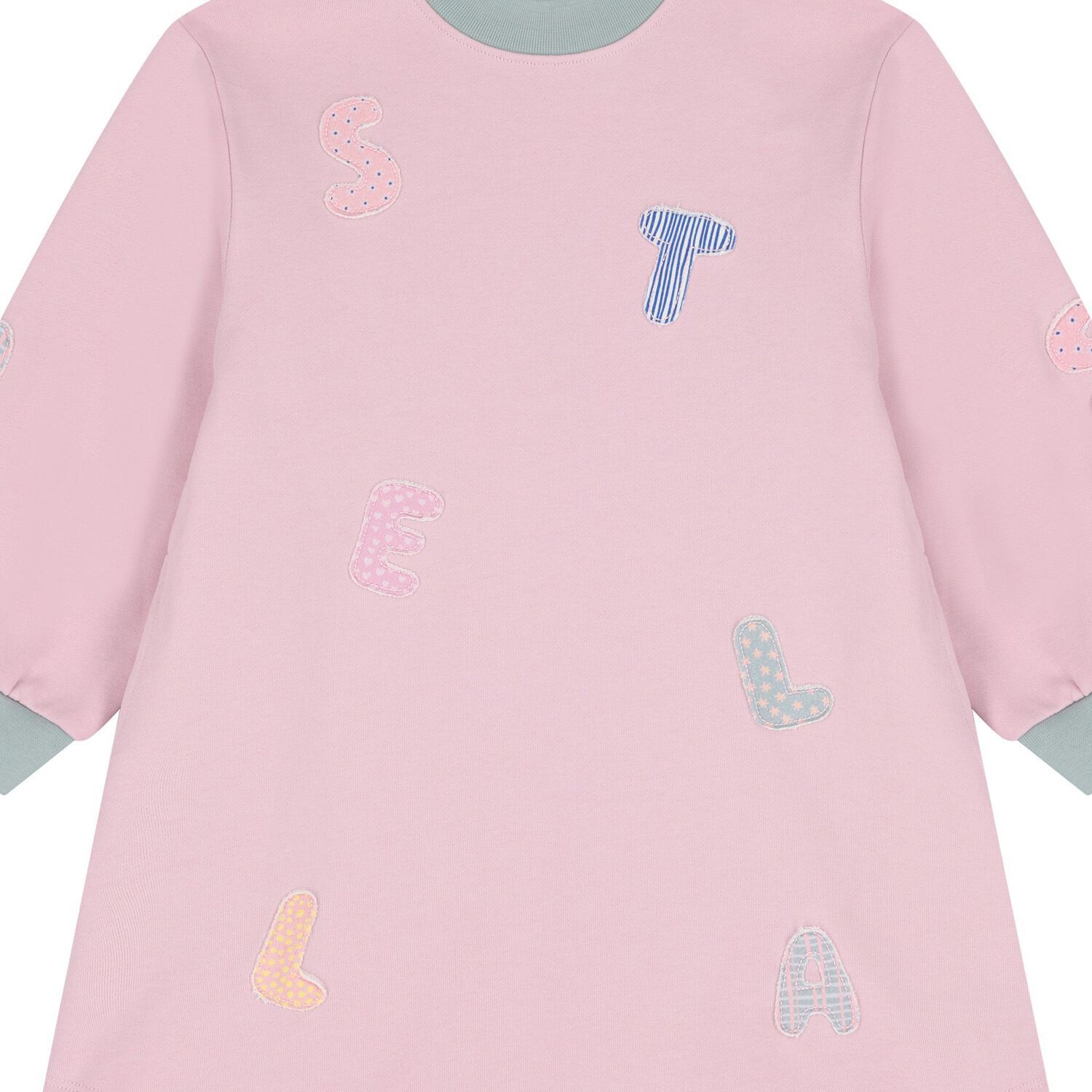 Girls Pink Logo Dress, 1, hi-res
