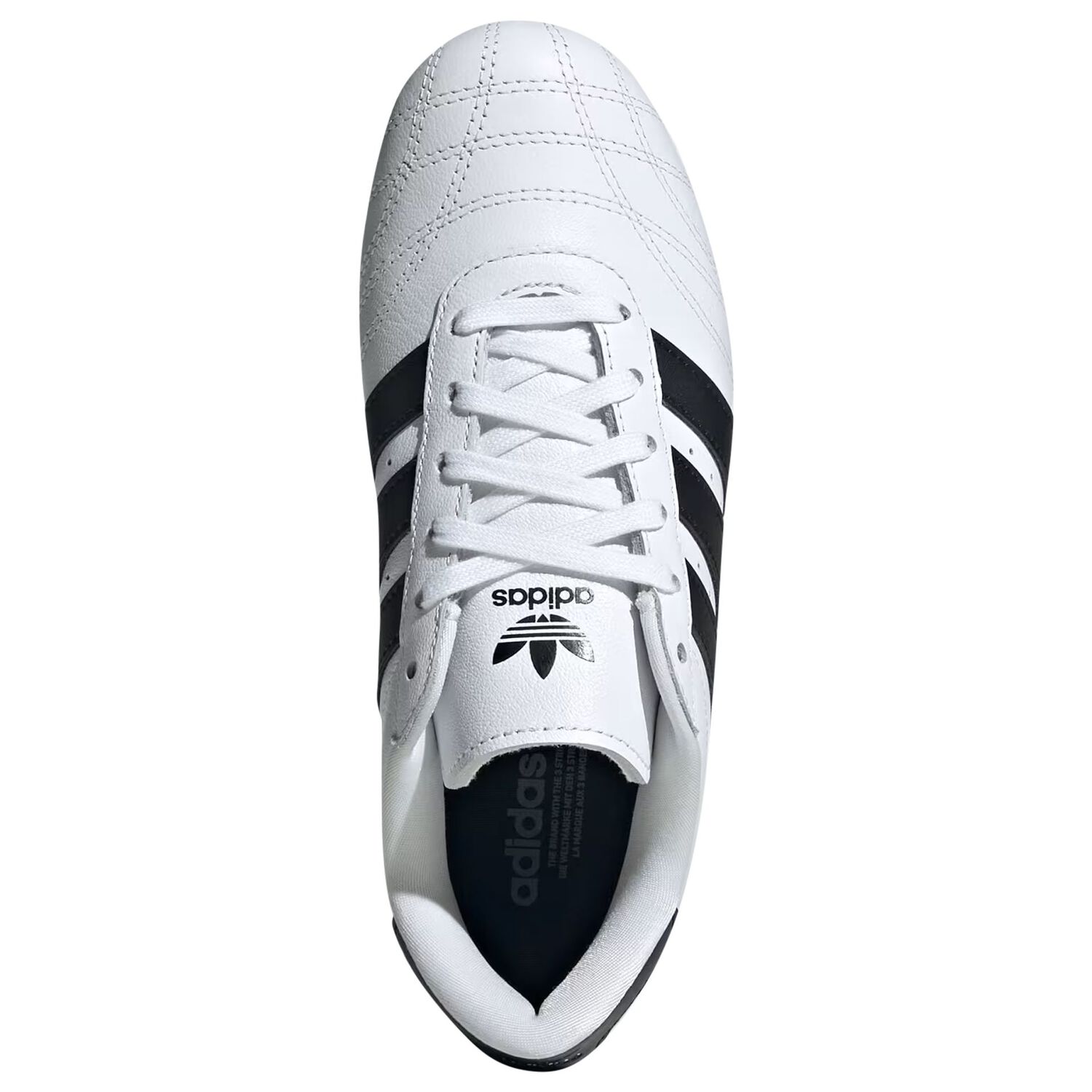 White & Black Logo Taekwondo Lace Trainers, 1, hi-res