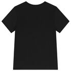 Boys Black Logo T-Shirt, 7, hi-res