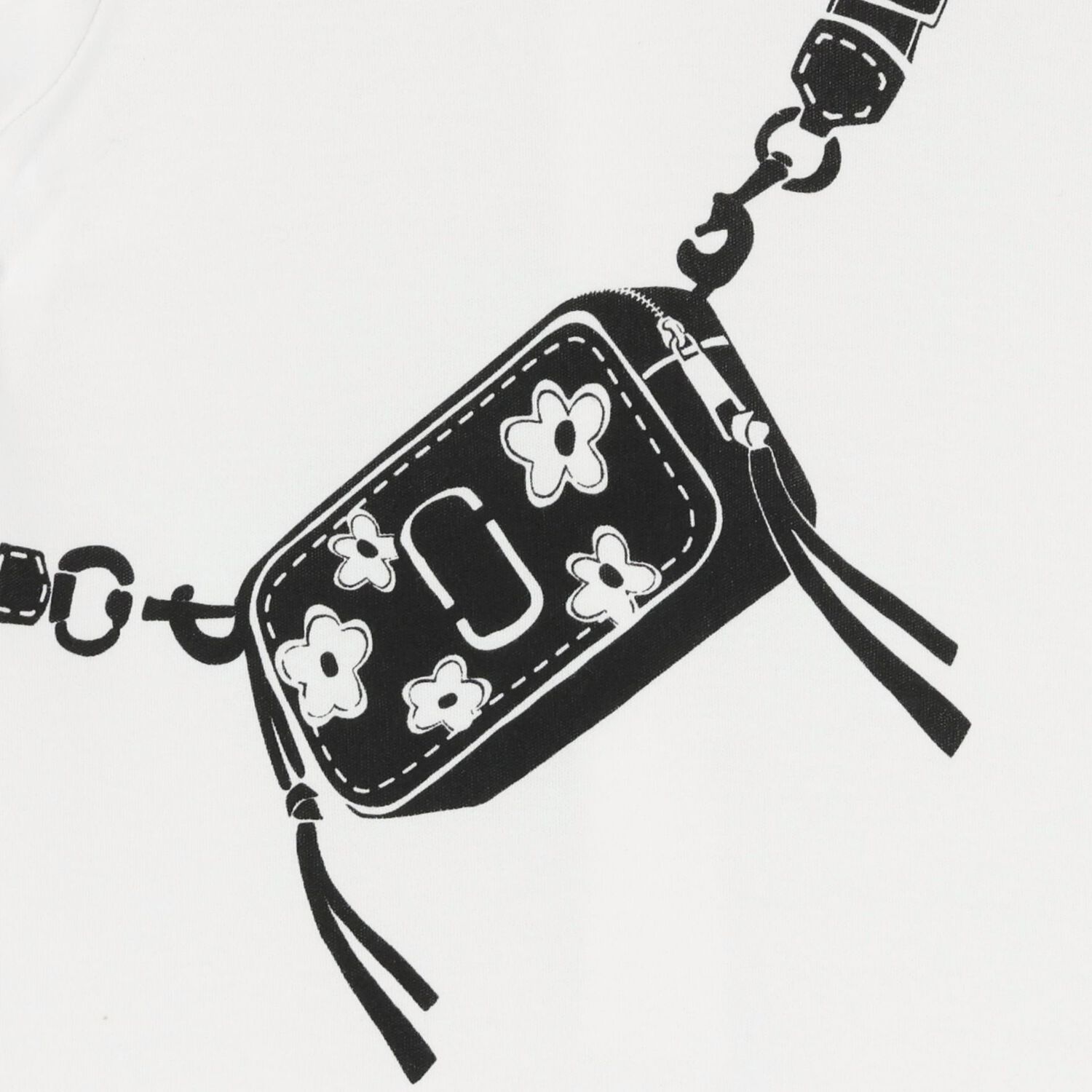 Younger Girls White Bag Dress, 2, hi-res