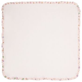 بطانية أورورا وردية للبنات الرضع مزينة بالكشكشة