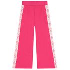 Girls Pink Zig Zag Trousers, 1, hi-res