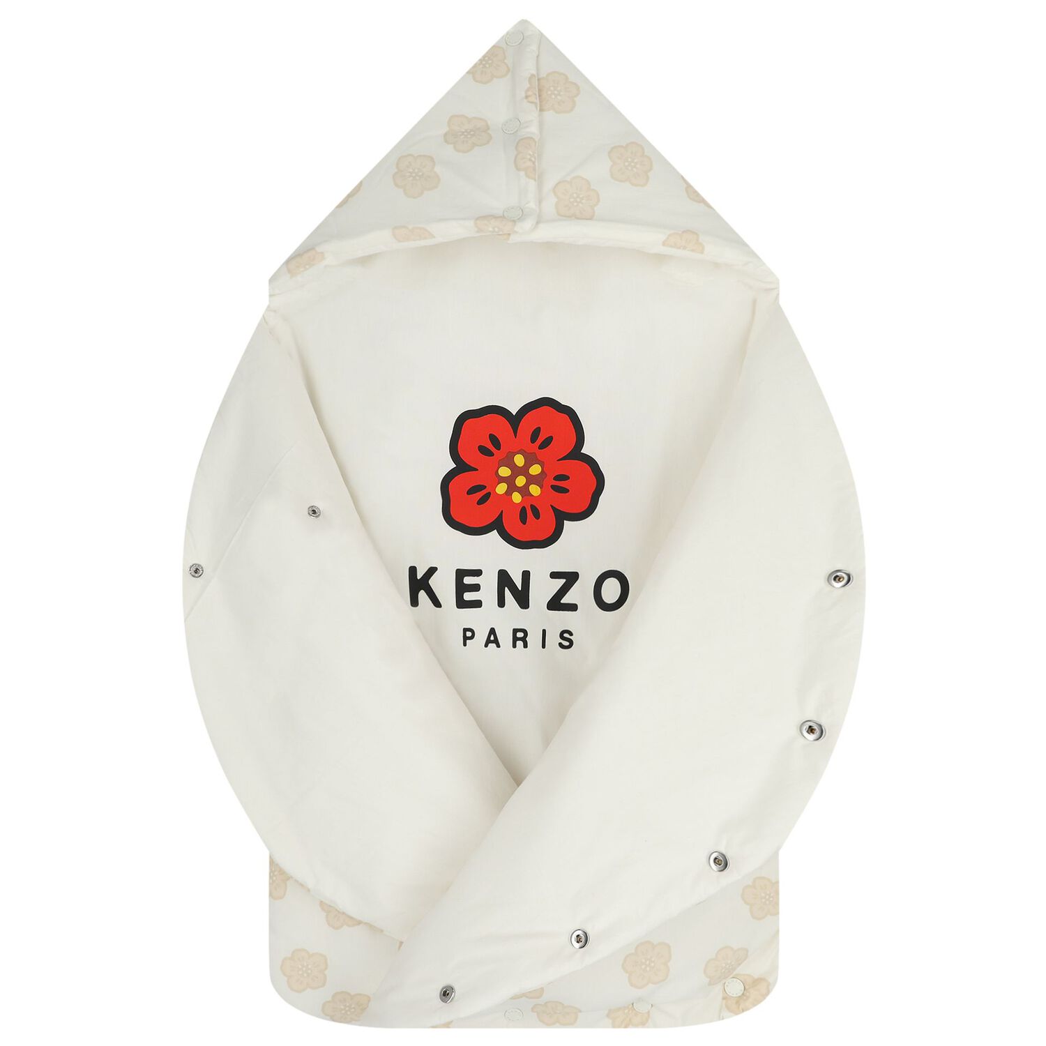 Ivory & Beige Boke Flower Reversible Baby Nest, 1, hi-res