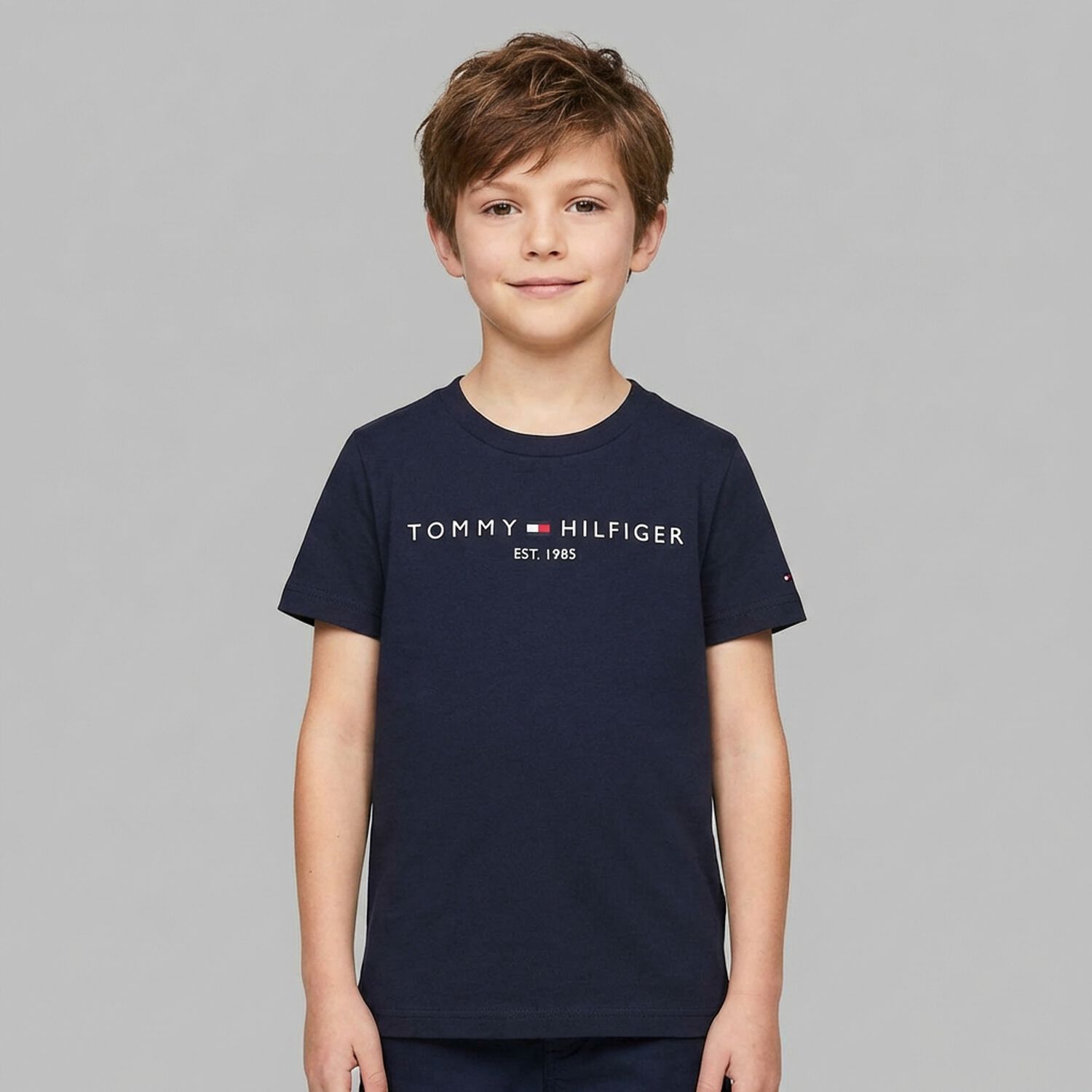 Boys Navy Blue Logo T-Shirt, 2, hi-res