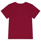 Girls Burgundy Logo T-Shirt, 1, hi-res
