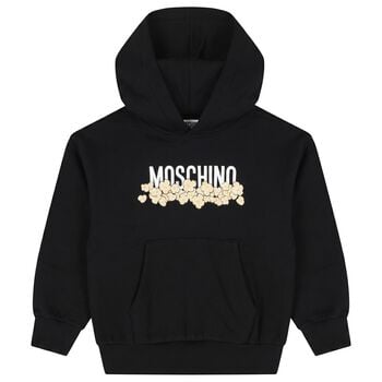 Black Popcorn Logo Hooded Top