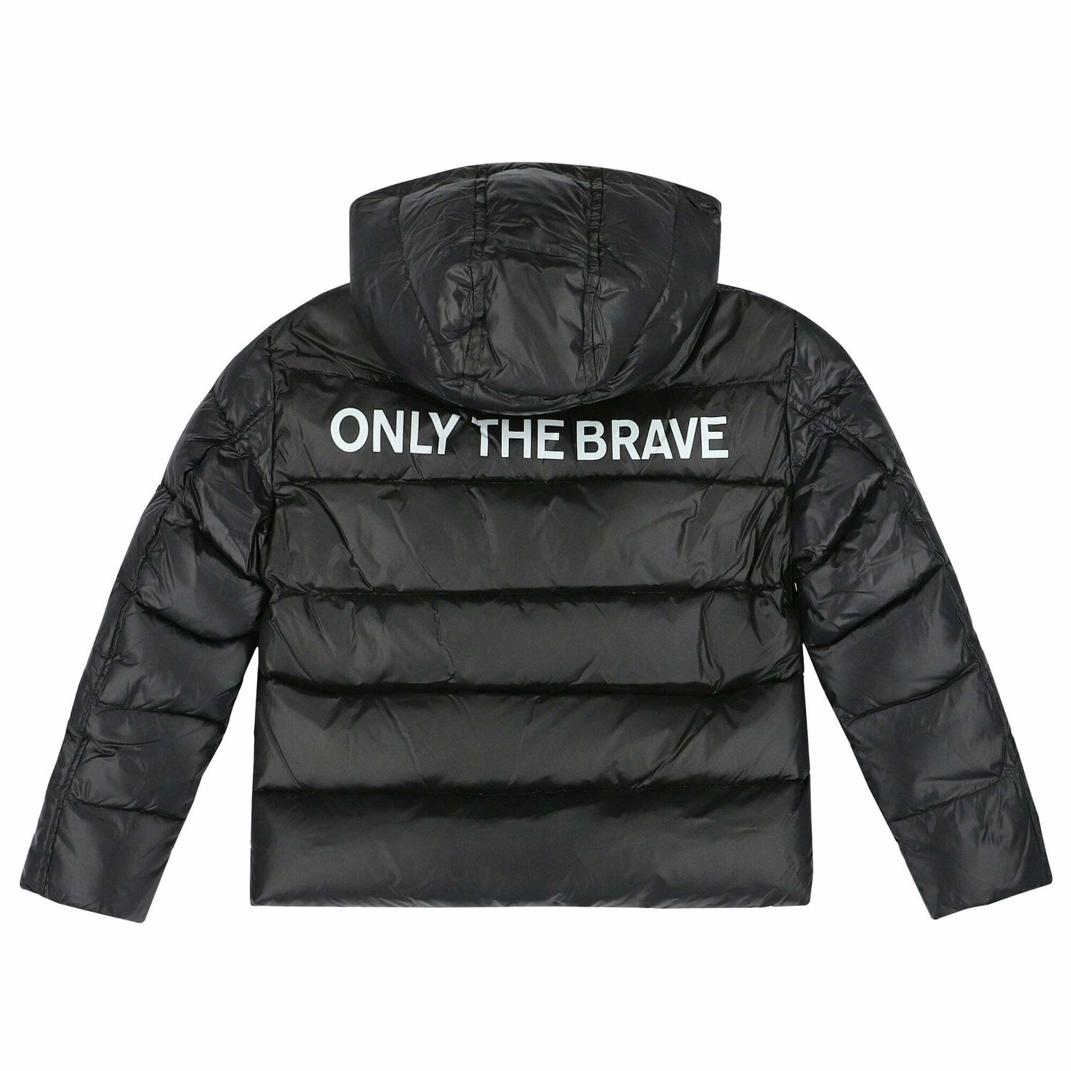 Boys Black Puffer Jacket, 1, hi-res