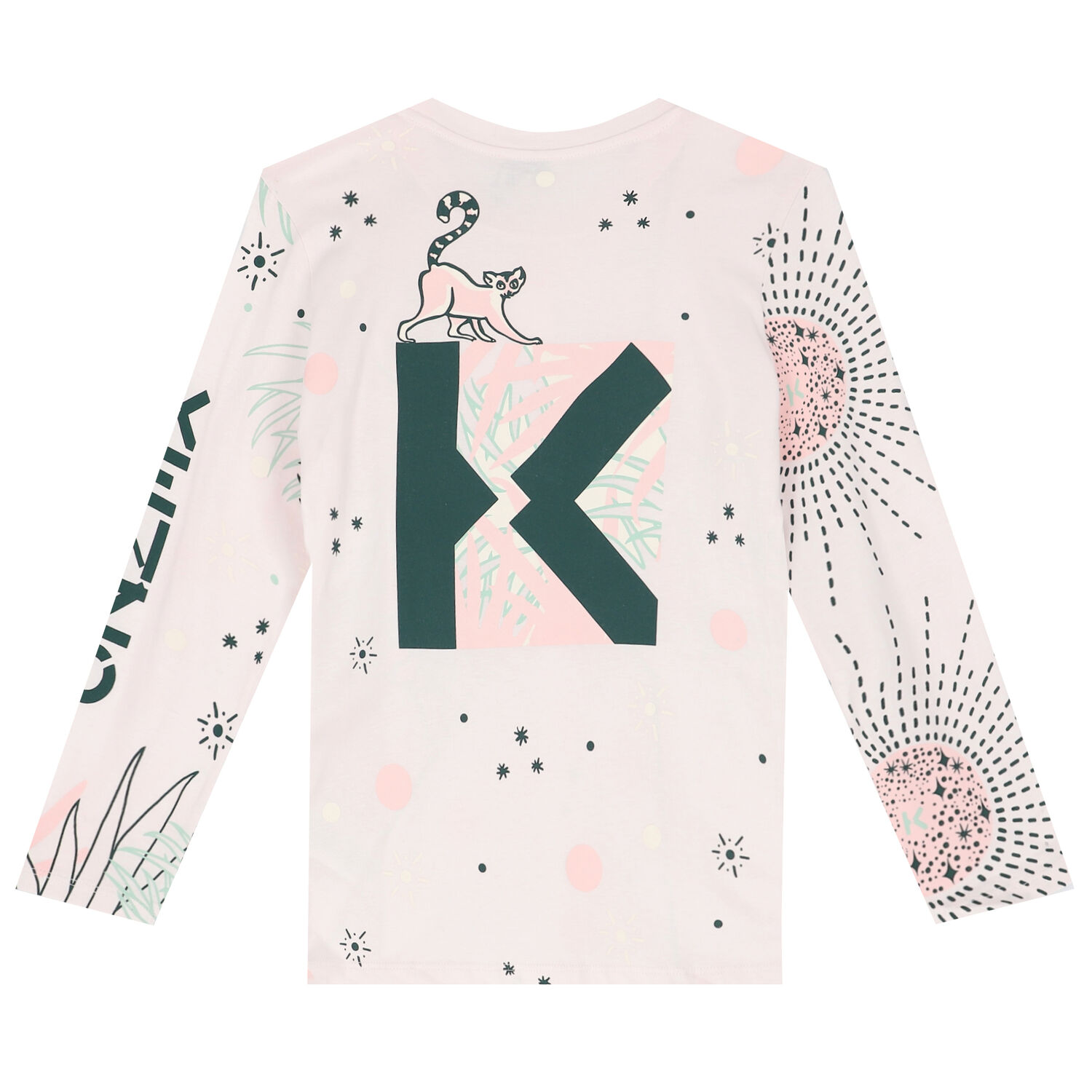 Girls Pale Pink Tiger Logo Top, 1, hi-res image number null